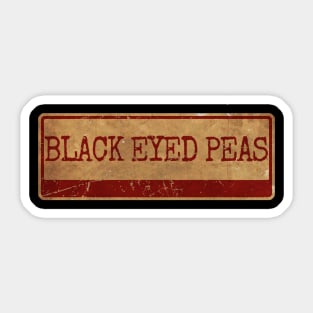 Black Eyed Peas red, Aliska text red retro Sticker